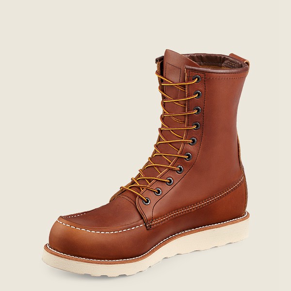 Red Wing Work Boots Traction Tred - 8-inch Soft Toe - Brown - Mens WIA572341